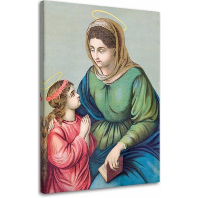 Obraz na plátně REPRODUKCE Svatá Anna a Panna Maria - 80x120 cm – Sleviste.cz