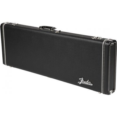 Fender Strat/Tele Deluxe Hardshell Case Left Handed Black Orange Interior – Zboží Mobilmania