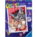 Ravensburger 20266 CreArt Kotě s medvídkem (se třpytkami) – Sleviste.cz