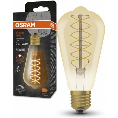 OSRAM 4099854091049 Stmívatelná vintage LED žárovka E27 7 W EDISON, teplá bílá – Hledejceny.cz