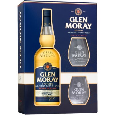 Glen Moray Elgin Classic 40% 0,7 l (dárkové balení 2 sklenice) – Hledejceny.cz