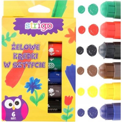 STRIGO Voskové pastelky gelové 6 barev – Sleviste.cz