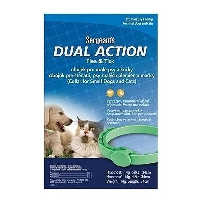 Sergeant's Dual antiparazitní obojek pes/kočka 34 cm – Zbozi.Blesk.cz