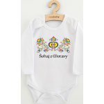 Dětské body s potiskem New Baby Lidový vzor Šohaj z Moravy – Sleviste.cz