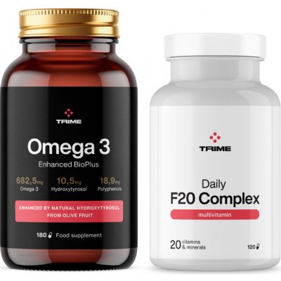 Trime Daily F20 120 kapslí a 2x Omega3 Enhanced BioPlus 90 kapslí