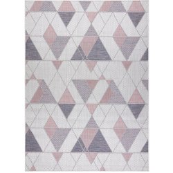 Dywany Łuszczów Sion Sisal Triangles 3006 ecru pink Vícebarevná
