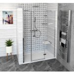 Polysan FORTIS LINE sprchové dveře do niky trojdílné 1300mm, čiré sklo, pravé – Zboží Dáma