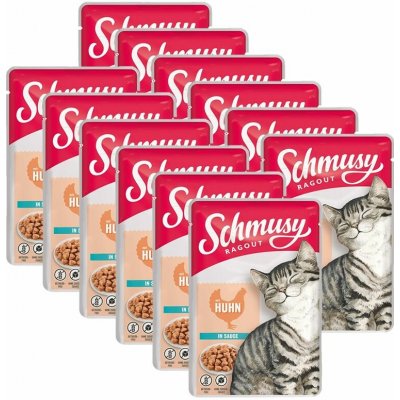 Schmusy Ragout kuřecí v omáčce 12 x 100 g – Hledejceny.cz