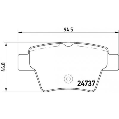 BREMBO Sada brzdových destiček, kotoučová brzda P 61 100