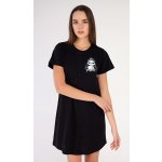 Vienetta dámská noční košile s krátkým rukávem Stay positive černá – Zboží Dáma