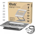 Club 3D Club3D Nastavitelný hliníkový stojan pro notebook s USB-C hubem na 2xUSB, 1xHDMI, 2xUSB-C, 1xRJ45, 360°, 100W, 4K60Hz CSV-2554 – Zboží Živě
