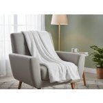 Mybesthome přehoz na křeslo mikrovláknový pléd CAROL bílá 70 x 160 cm – Zboží Dáma