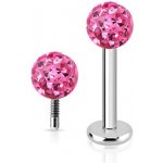 Šperky4U piercing do brady labreta s krystaly Crystals from SWAROVSKI LB1038-1206F – Zboží Dáma
