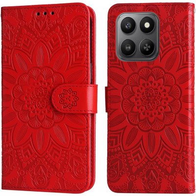 Sunflower knížkové pouzdro na Honor 400 Smart 5G/4G/Honor X7d - červené – Zboží Živě