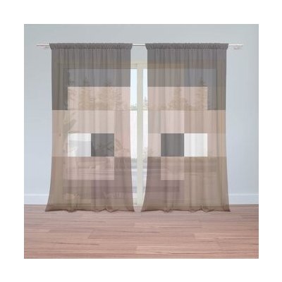 Sablio Záclony Blocks Obličej: 2ks 150x250cm – Hledejceny.cz