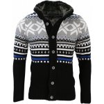 Carisma svetr pánský 7011 límec s kožíškem zapínání na knoflíky černá – Hledejceny.cz