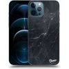 Pouzdro a kryt na mobilní telefon Apple Pouzdro Picasee silikonové Apple iPhone 12 Pro Max - Black marble čiré