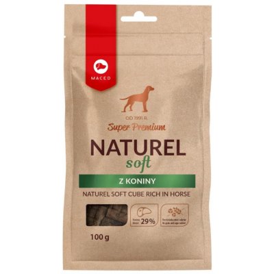 MACED Naturel soft cube rich in horse pochoutka pro psy 100 g – Zboží Mobilmania