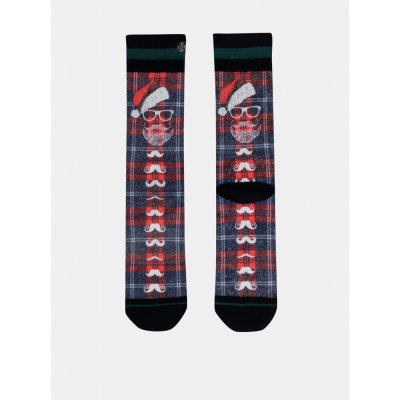 Xpooos pánské ponožky s vánočním motivem modro-červené – Zboží Mobilmania
