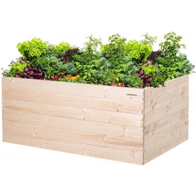 Atmowood Dřevěný vyvýšený záhon 140 x 80 x 60 cm hnědý – Hledejceny.cz