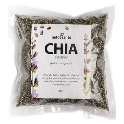Nefdesanté Chia semínka semena Šalvěje Salvia Hispanica 250 g