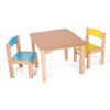 Dětský stoleček s židličkou Hajdalánek stolek Maty + židličky Luca modrá žlutá