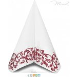 Mank Airlaid svatební ubrousky s bordovým dekorem ROB 40x40cm 50ks – Hledejceny.cz