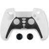 Obal a kryt pro herní konzole Spartan Gear Controller Silicon Skin Cover and Thumb Grips - Black/White PS5