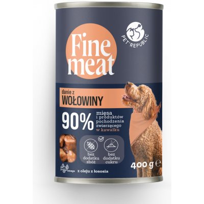 PetRepublic Fine Meat pokrm z hovězího masa 12 x 400 g – Zbozi.Blesk.cz