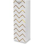 Dárková papírová taška na lahev - white – Zboží Dáma