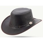 Klobouk kožený Springbrook black – Zboží Mobilmania