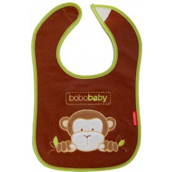 Bobo Baby Třívrstvý bavlněný bryndáček Opička hnědý