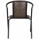 SPRINGOS BISTRO GF1019 Zahradní ratanové křeslo hnědé – Hledejceny.cz