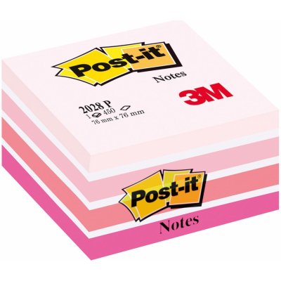 3M POSTIT 2028B Aquarelle - samolepicí bloček - 76×76 mm, Aquarelle Pink – Hledejceny.cz