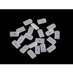 Prima-obchod Silikonové koncovky na ploché, kovové a plastové kostice šíře 6; 8; 12 mm, barva 2 (8 mm) transparent – Zboží Dáma