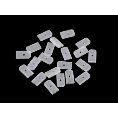 Prima-obchod Silikonové koncovky na ploché, kovové a plastové kostice šíře 6; 8; 12 mm, barva 2 (8 mm) transparent – Zboží Dáma