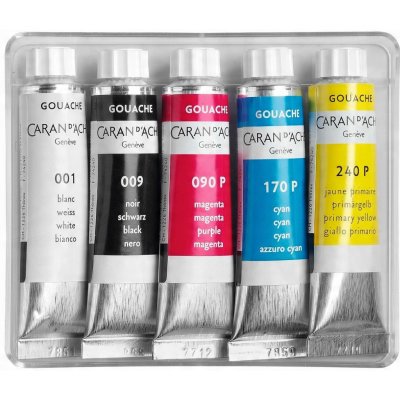 Caran D'Ache Guache studio kvašové barvy 10 ml 5 ks – Zboží Mobilmania