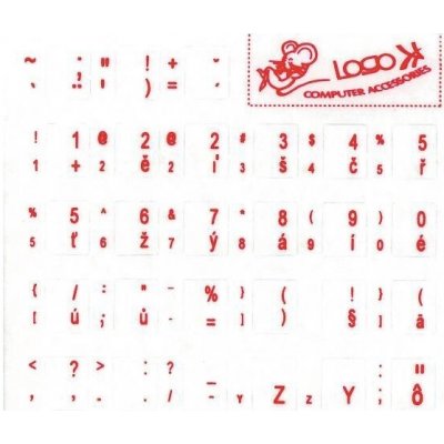 Přelepky na klávesnici PremiumCord CZ červené Přelepky na klávesnici, CZ, červené - vhodné pro NTB pkczr – Sleviste.cz