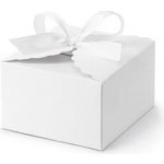 Dárkové svatební krabičky bílé s mašličkou - 10 ks – Sleviste.cz