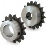 Řetězové kolo 16B-1-16-NKZ/D45 (1” × 17,02 mm) - 16 zubů, s nábojem, kalené zuby, 2 šrouby, díra 45H7, drážka (ocel) | Zboží Auto