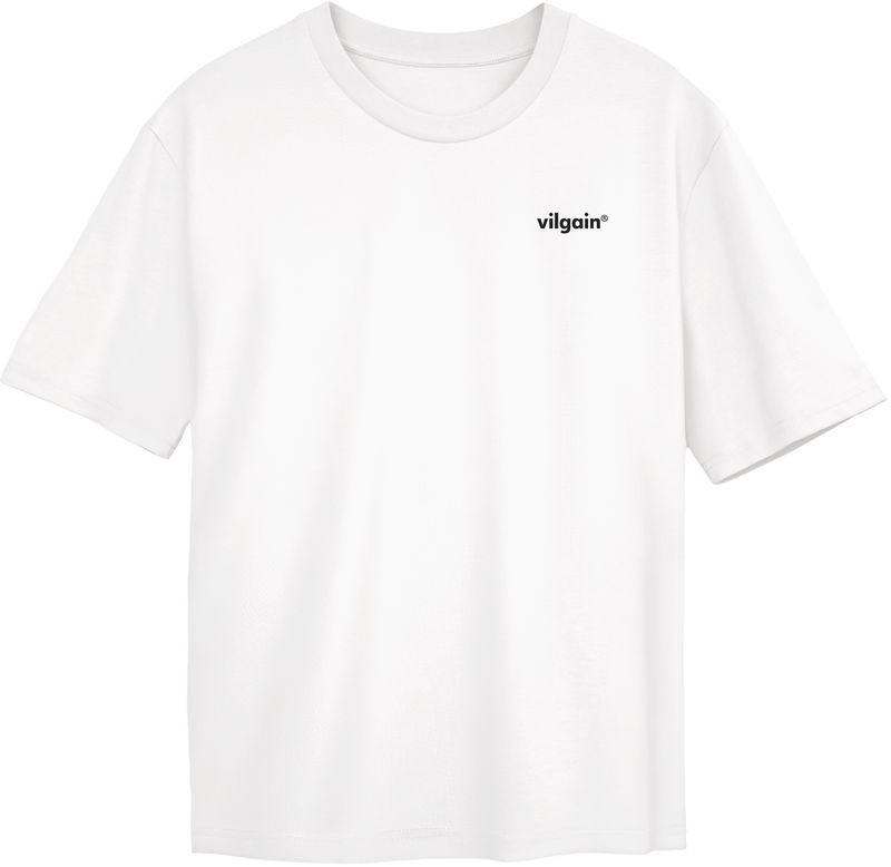 Vilgain Logotype Badge Tee White