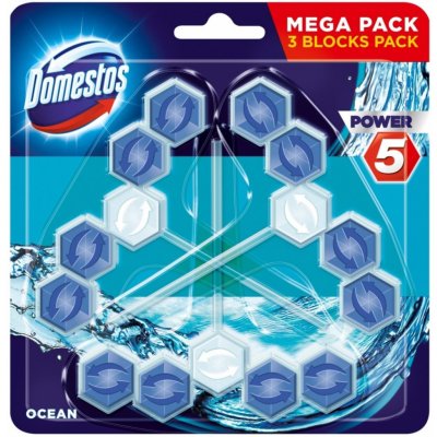 Domestos Power 5+ Turquoise water WC blok 3 x 53 g – Zboží Mobilmania