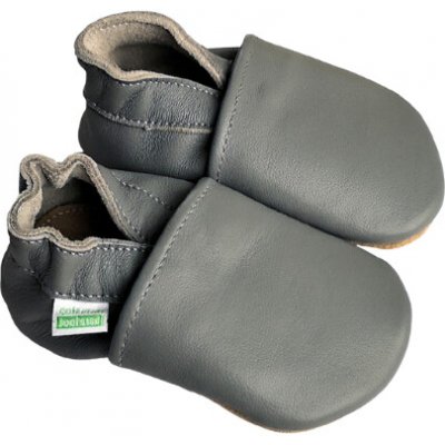 Hopi Hop barefoot kožené capáčky tmavě šedé – Sleviste.cz