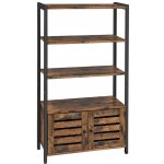 VASAGLE Knihovna, 70x30x121.5cm, černá – Zboží Dáma