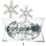 Konfety vločky stříbrné 1,8cm v krabičce 20g – Zboží Mobilmania