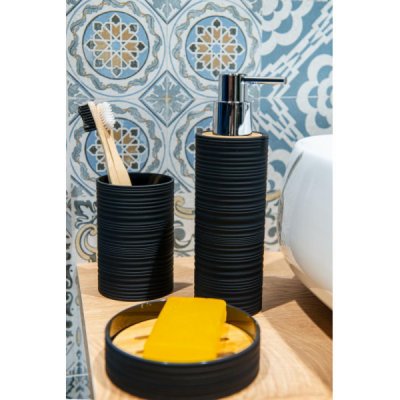 Olsen Spa Kelímek na zubní kartáčky KSANTI černý KD02191722 – Zboží Dáma