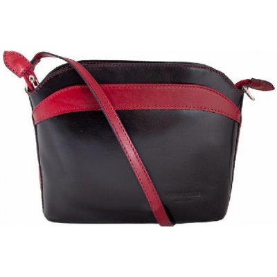 Kožená kabelka 33 černá + červená – Zboží Mobilmania