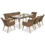 Garden Point polyratanový zahradní nábytek Córdoba 8 hnědý – Zboží Dáma