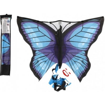 Teddies Drak létající motýl nylon 100x70cm v látkovém sáčku 11x58x2cm – Hledejceny.cz