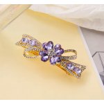 B-TOP Dámská vlasová spona Mašle s květem Druh barvy: Modrá – Zboží Mobilmania